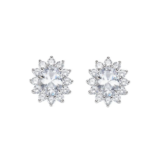 Orecchini Lobo Amen Argento Modello Kate Con Zirconi