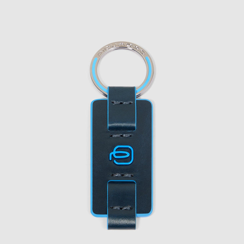 Portachiavi Piquadro Uomo Inserto Pelle Blu