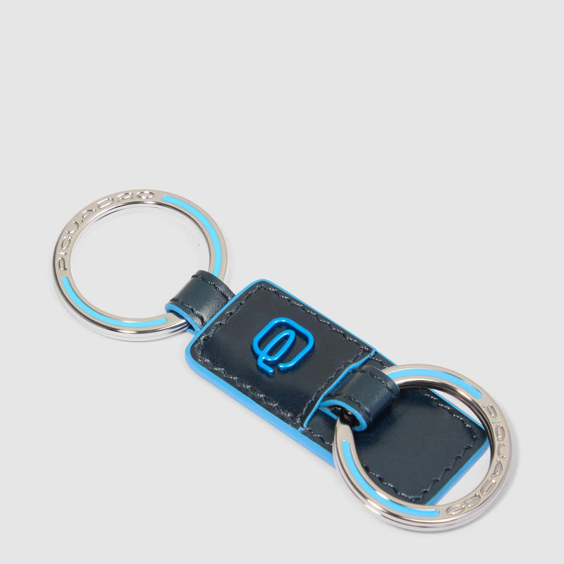 Portachiavi Piquadro Uomo Inserto Pelle Blu
