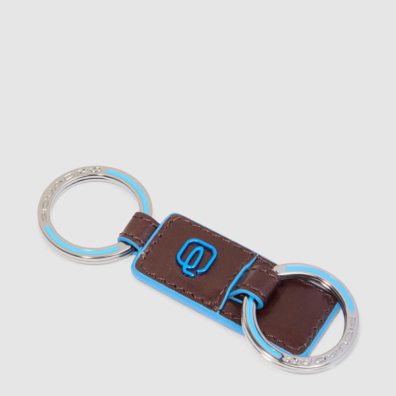 Portachiavi Piquadro Uomo Inserto Pelle Mogano