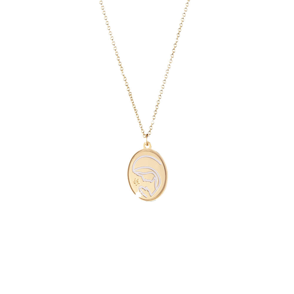 Collana Lebebé Prime Gioie Proteggimi Oro Giallo 9 Kt Pendente Madonnina