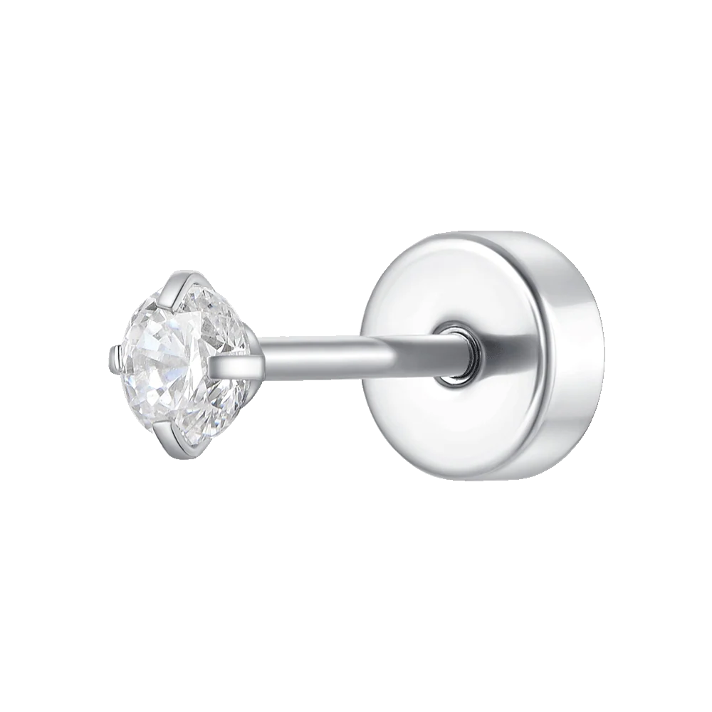 Piercing Luca Barra Acciaio Punto Luce Cristallo