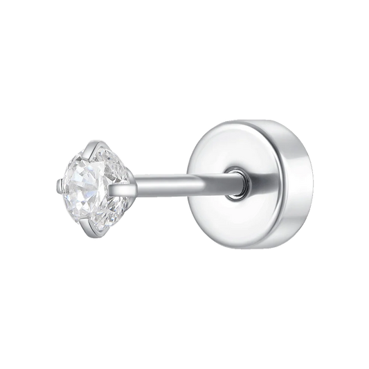 Piercing Luca Barra Acciaio Punto Luce Cristallo