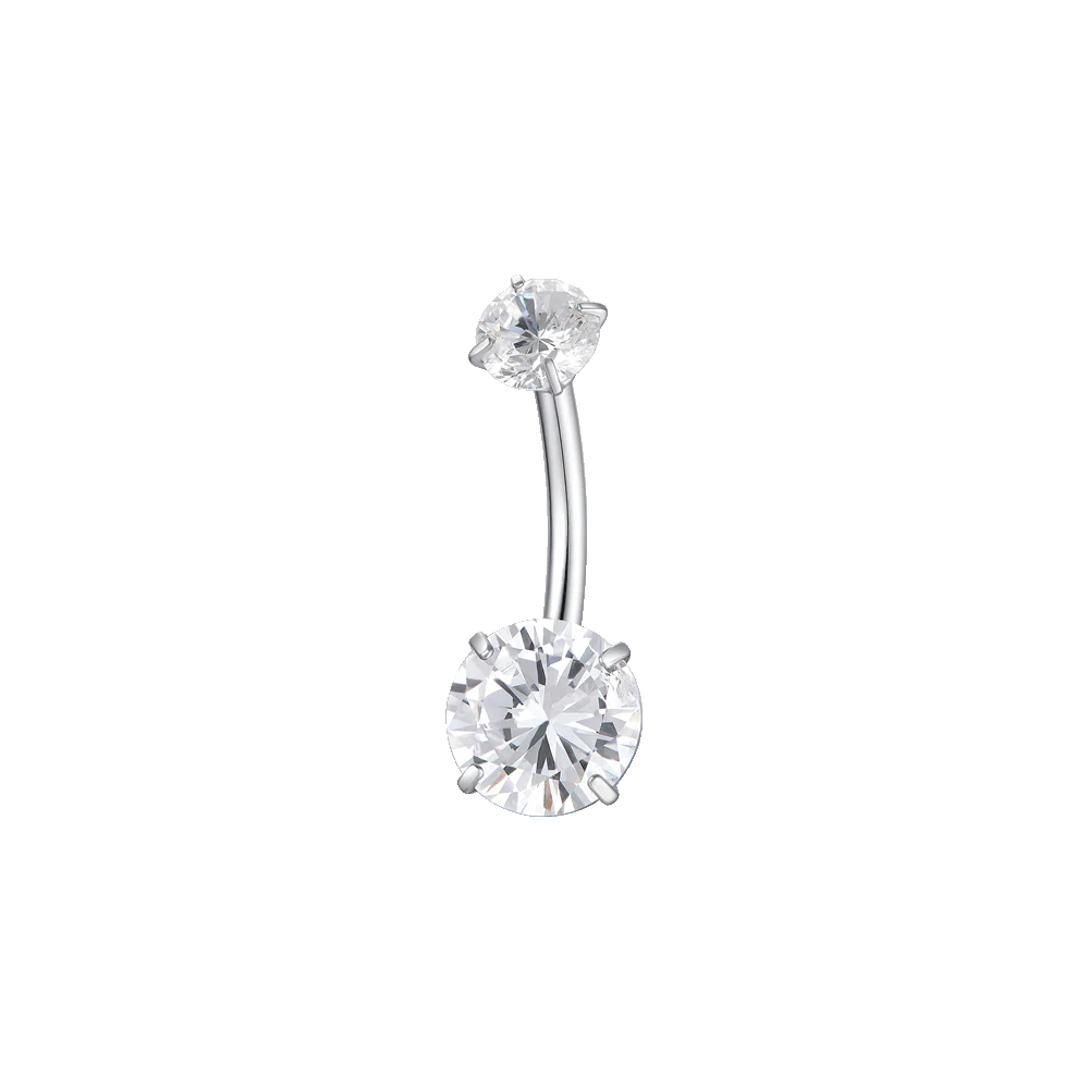 Piercing Luca Barra Acciaio Ad Arco Doppio Punto Luce