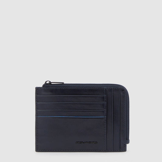 Portadocumenti Piquadro Bustina Portamonete In Pelle Blu