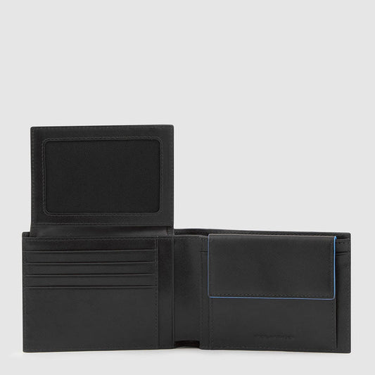 Portafogli Piquadro Portafoglio Uomo Portamonete Portacarte Di Credito In Pelle Nera
