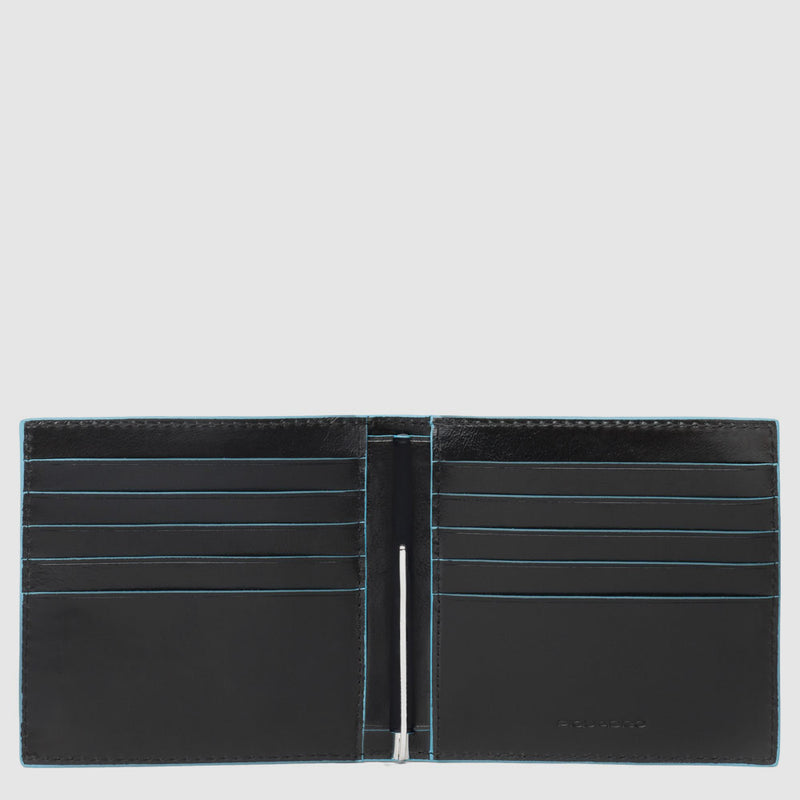 Portafogli Piquadro Blue Square Portafoglio Porta Euro Pelle Nera