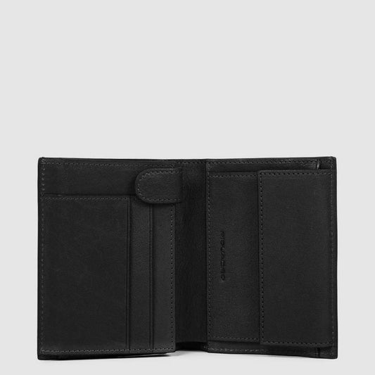 Portafogli Piquadro Portafoglio Uomo Portamonete Portadocumenti Porta Carte Di Credito In Pelle Nera