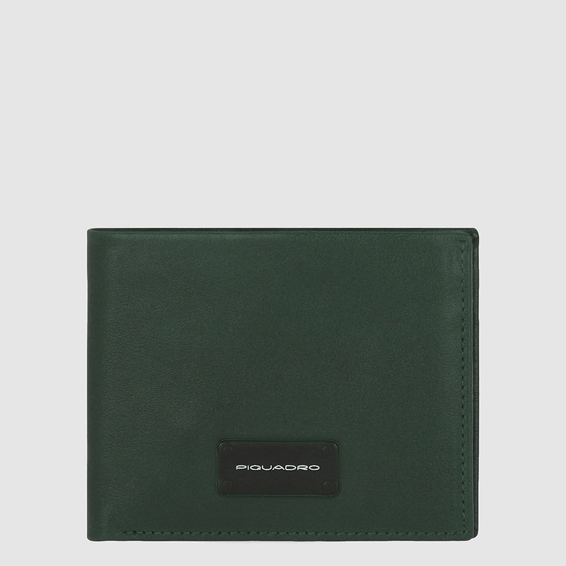 Portafogli Piquadro Portafoglio Uomo Portadocumenti In Pelle Verde Scuro