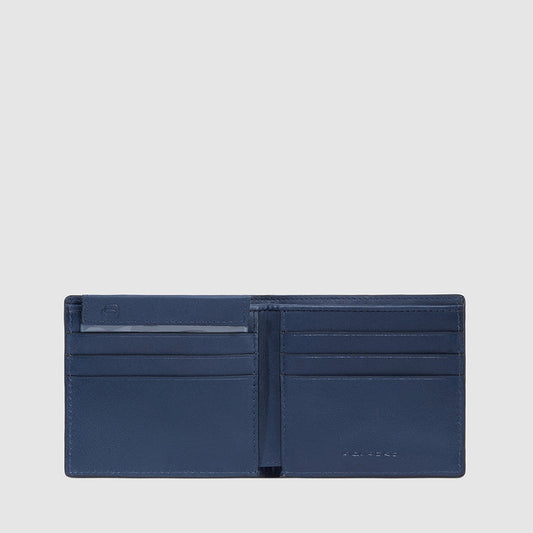 Portafogli Piquadro Portafoglio Uomo Portadocumenti Removibile In Pelle Blu