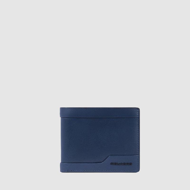 Portafogli Piquadro Portafoglio Uomo Portamonete Portadocumenti Removibile In Pelle Blu