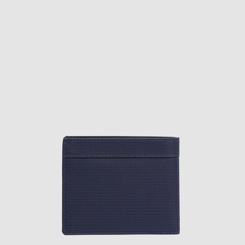 Portafogli Piquadro Portafoglio Uomo  Portamonete Portadocumenti Tessuto Inserti Pelle Blu