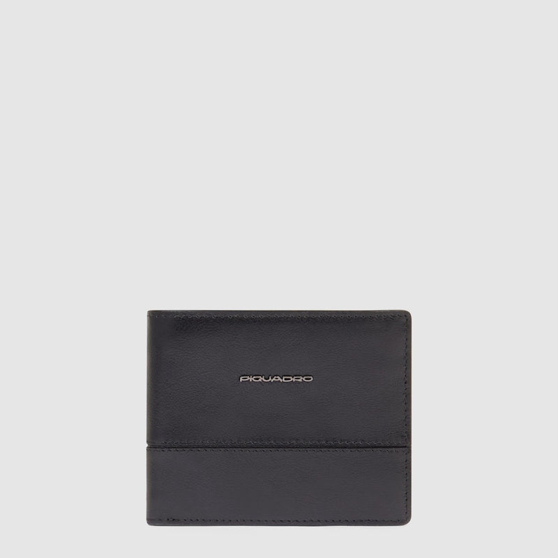 Portafoglio Piquadro Uomo Portamonete Portadocumenti Pelle Nera