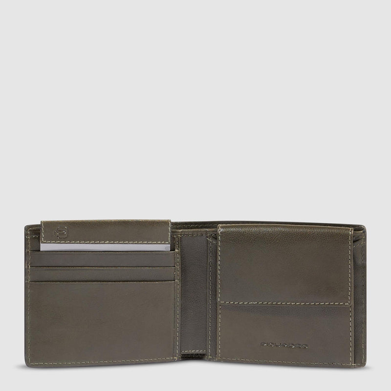 Portafoglio Piquadro Uomo Portamonete Portadocumenti Pelle Verde