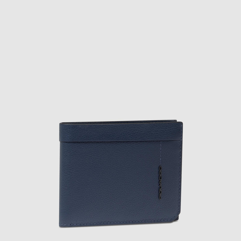 Portafoglio Piquadro Uomo Portamonete Portadocumenti Pelle Blu