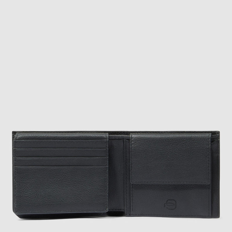 Portafoglio Piquadro Uomo Portamonete Pelle Nera