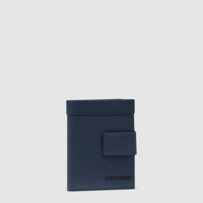 Portafogli Piquadro Portafoglio compatto Uomo Portamonete Pelle Blu