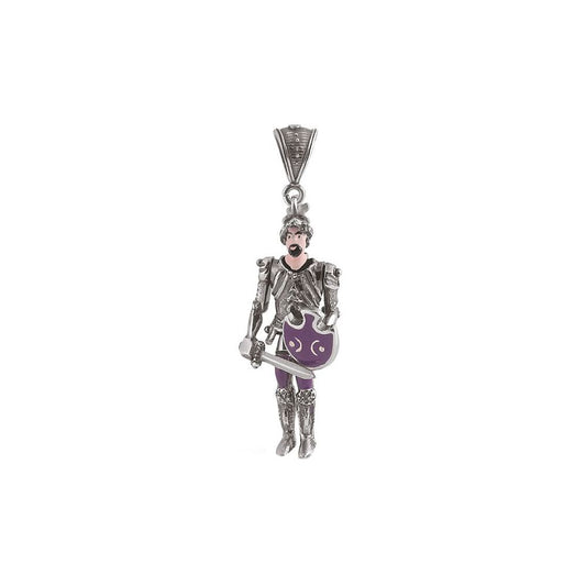 Charm Grande Gerardo Sacco I Pupi Siciliani Ferraù Argento e Smalti Viola
