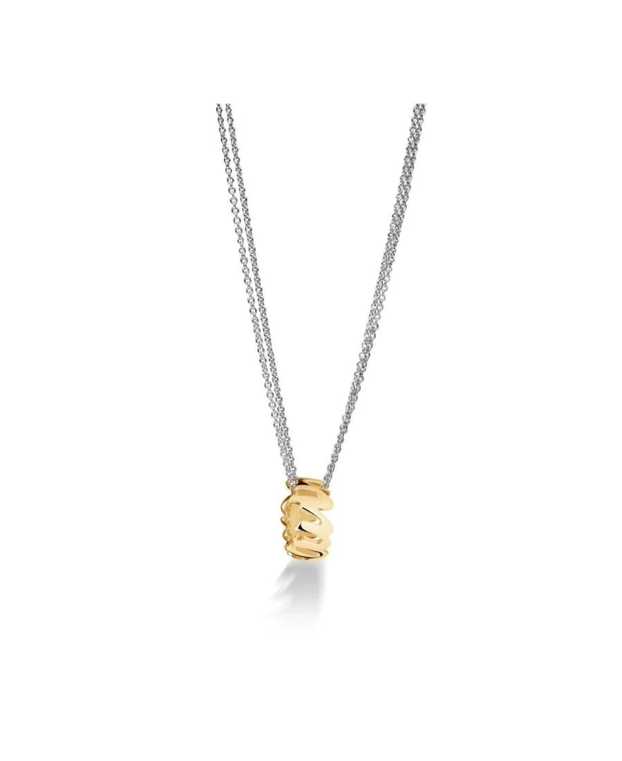 Elemento decorativo Charm Lebebé Suonamore Lovetto Componibile Argento Dorato Scritta My Twins + Cuoricino Logato