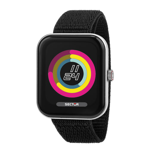 Orologio Sector S-03 Pro Smartwatch Cinturino In Tessuto Nero