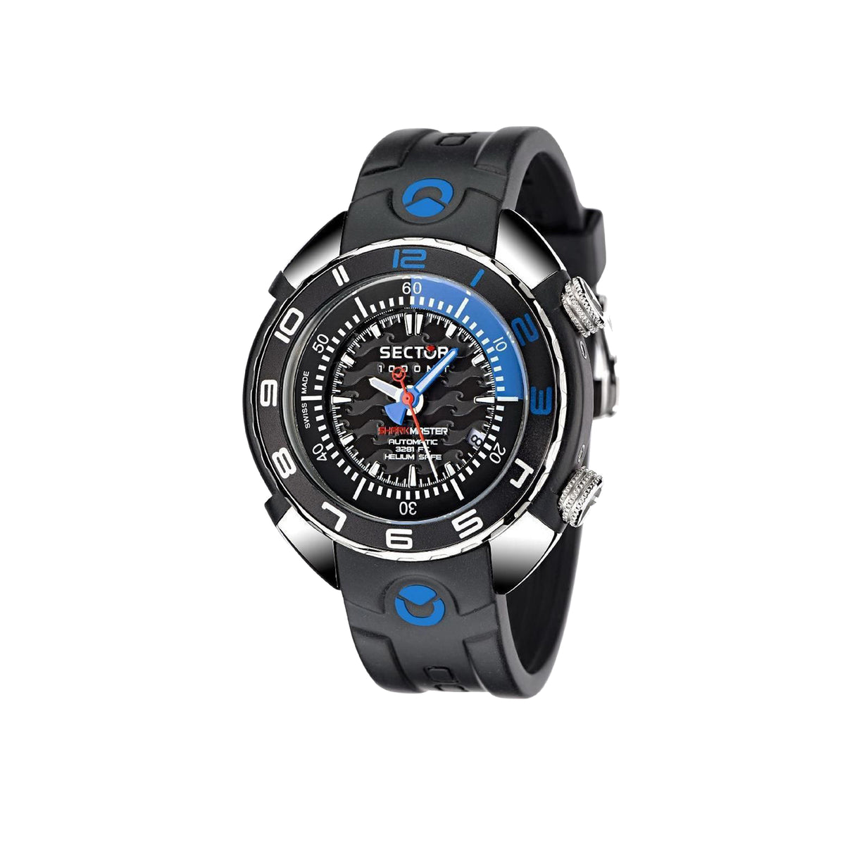 Sector Shark Master 1000 MT No Limits Diver ETA 25J Auto + 3281 FT. Helium Safe Sector SharkMaster 1000 Swiss ETA 2824 Automatic 1000m Diver  main image 2