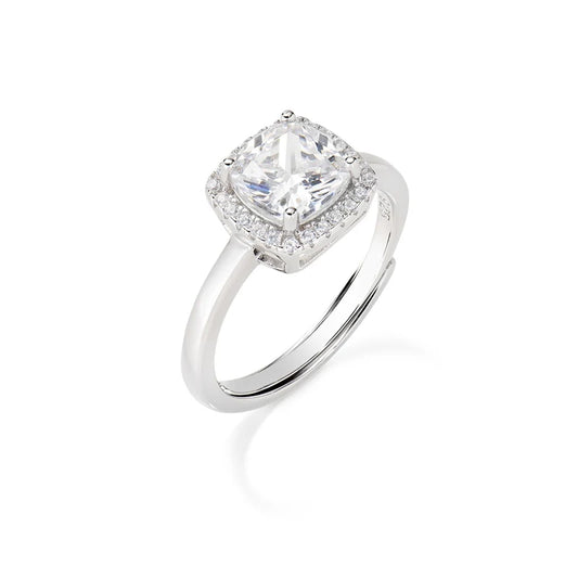 Anello Amen Regolabile Diamonds Argento Contornato da Zirconi - Misura 16-20