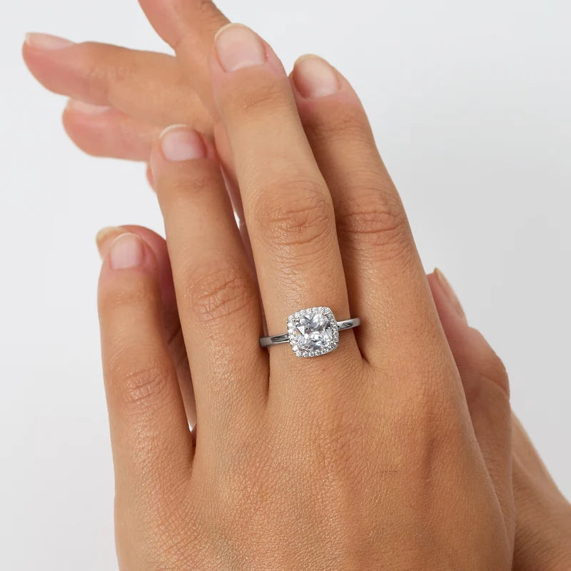 Anello Amen Regolabile Diamonds Argento Contornato da Zirconi - Misura 16-20