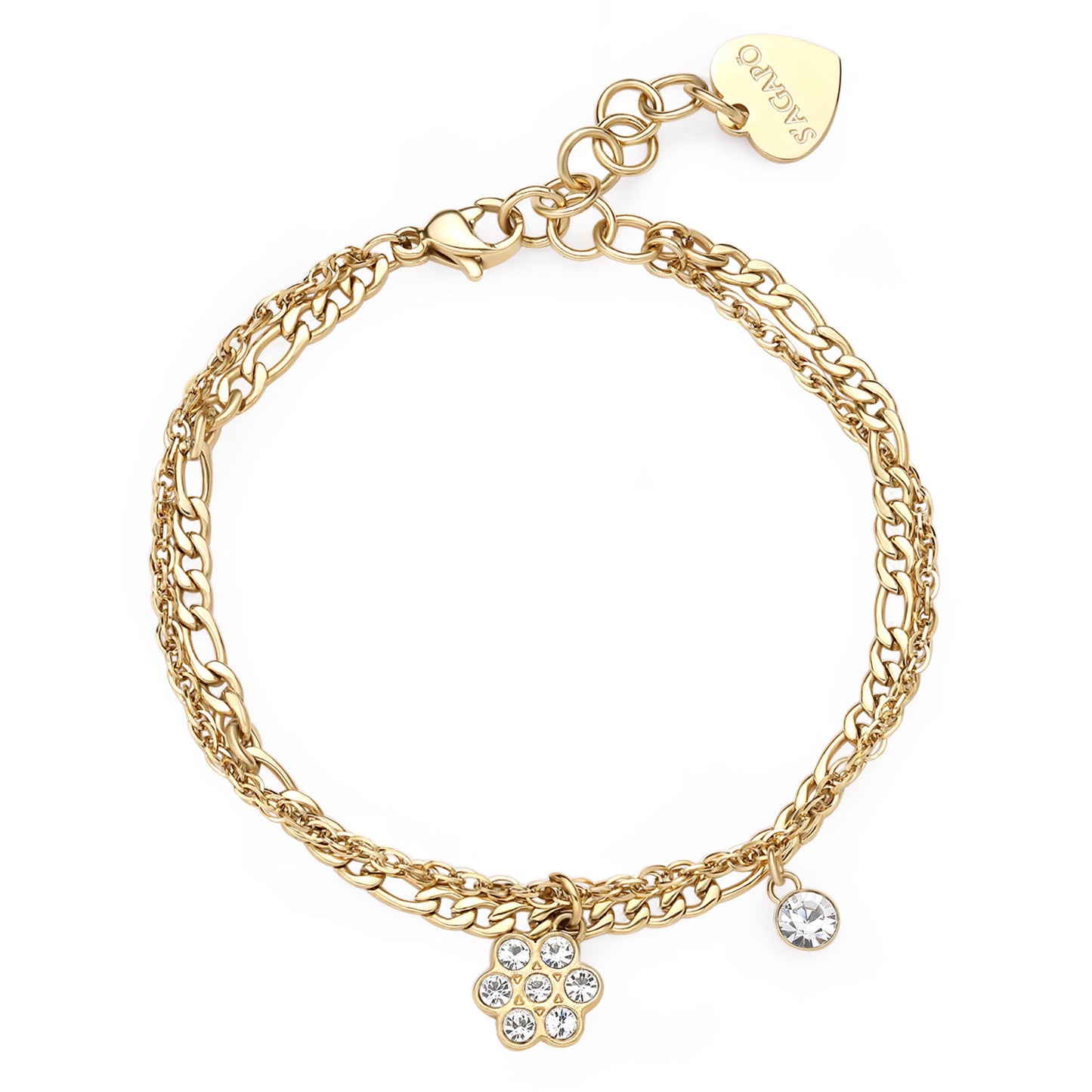 Bracciale Sagapò Aurora Pvd Oro Con Charms