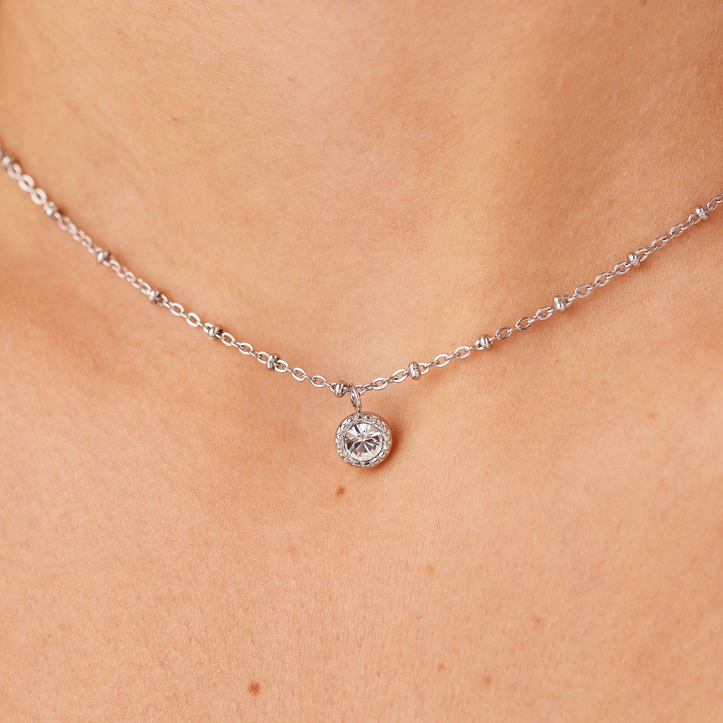 Collana Sagapò Aurora Acciaio con Punto Luce