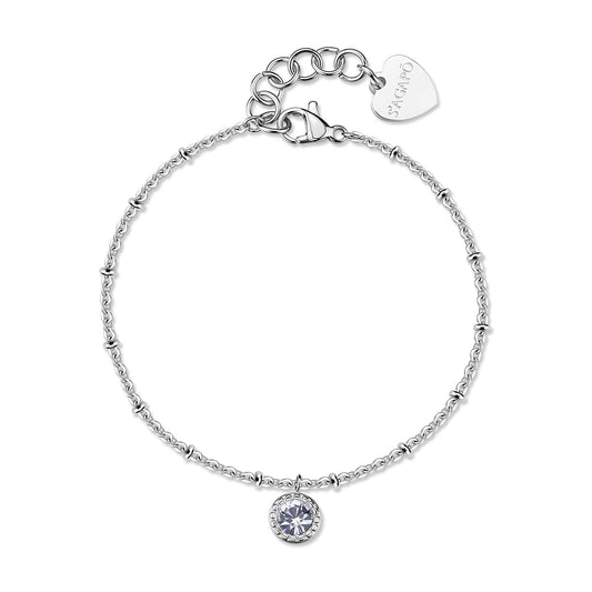 Bracciale Sagapò Aurora Acciaio Charm Punto Luce