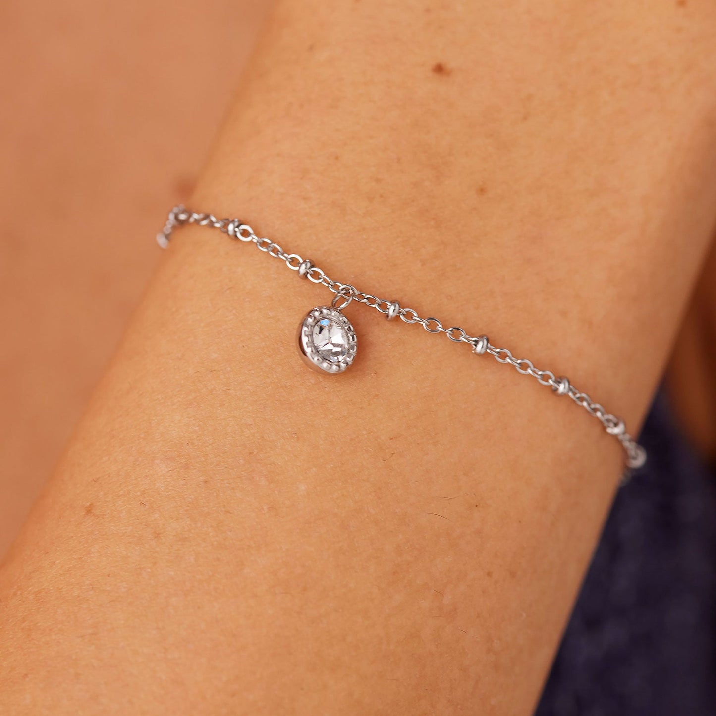 Bracciale Sagapò Aurora Acciaio Charm Punto Luce