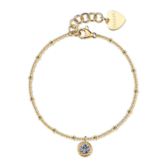 Bracciale Sagapò Aurora Pvd Oro Charm Punto Luce