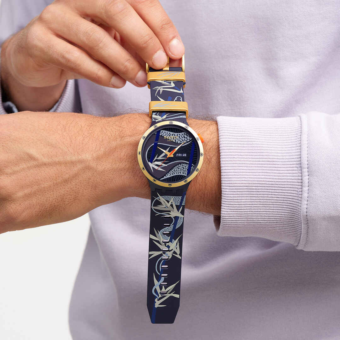 Orologio Swatch Blue And Golden Lithe Dancer