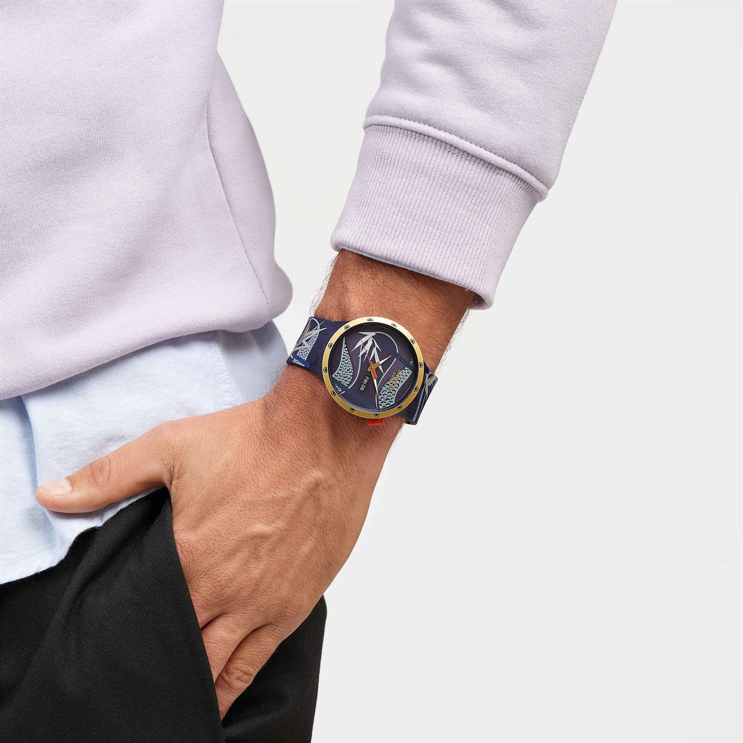 Orologio Swatch Blue And Golden Lithe Dancer