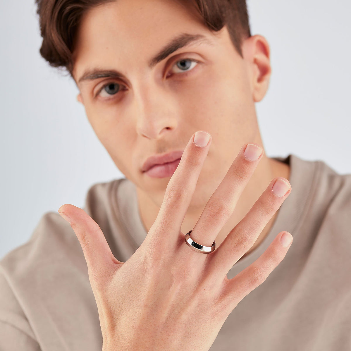 Anello Uomo Sagapò Bound Acciaio - Misura 21