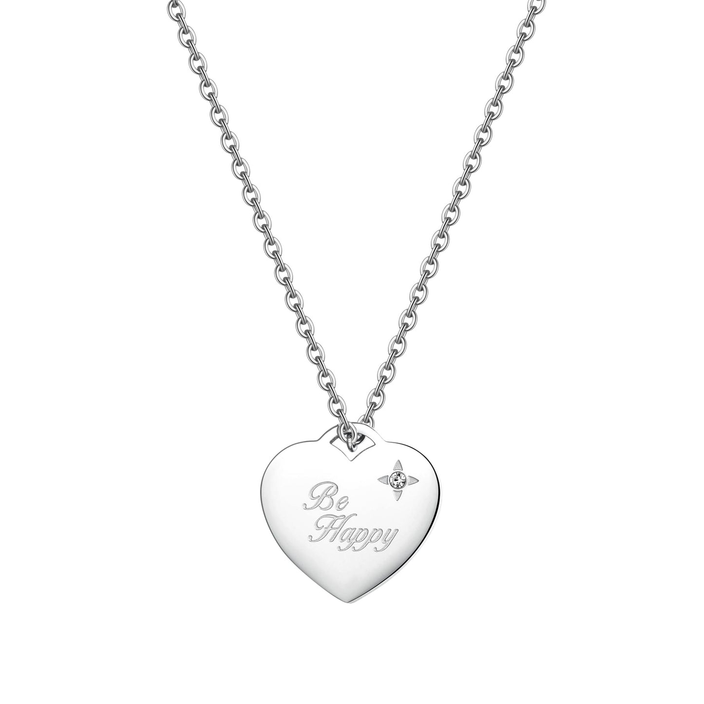 Collana Sagapò Be My Always In Acciaio Con Charm Cuore