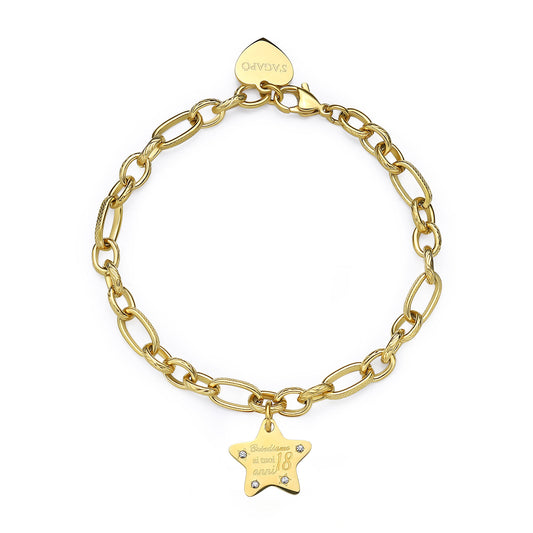 Bracciale Sagapò Be My Family Pvd Oro Stella