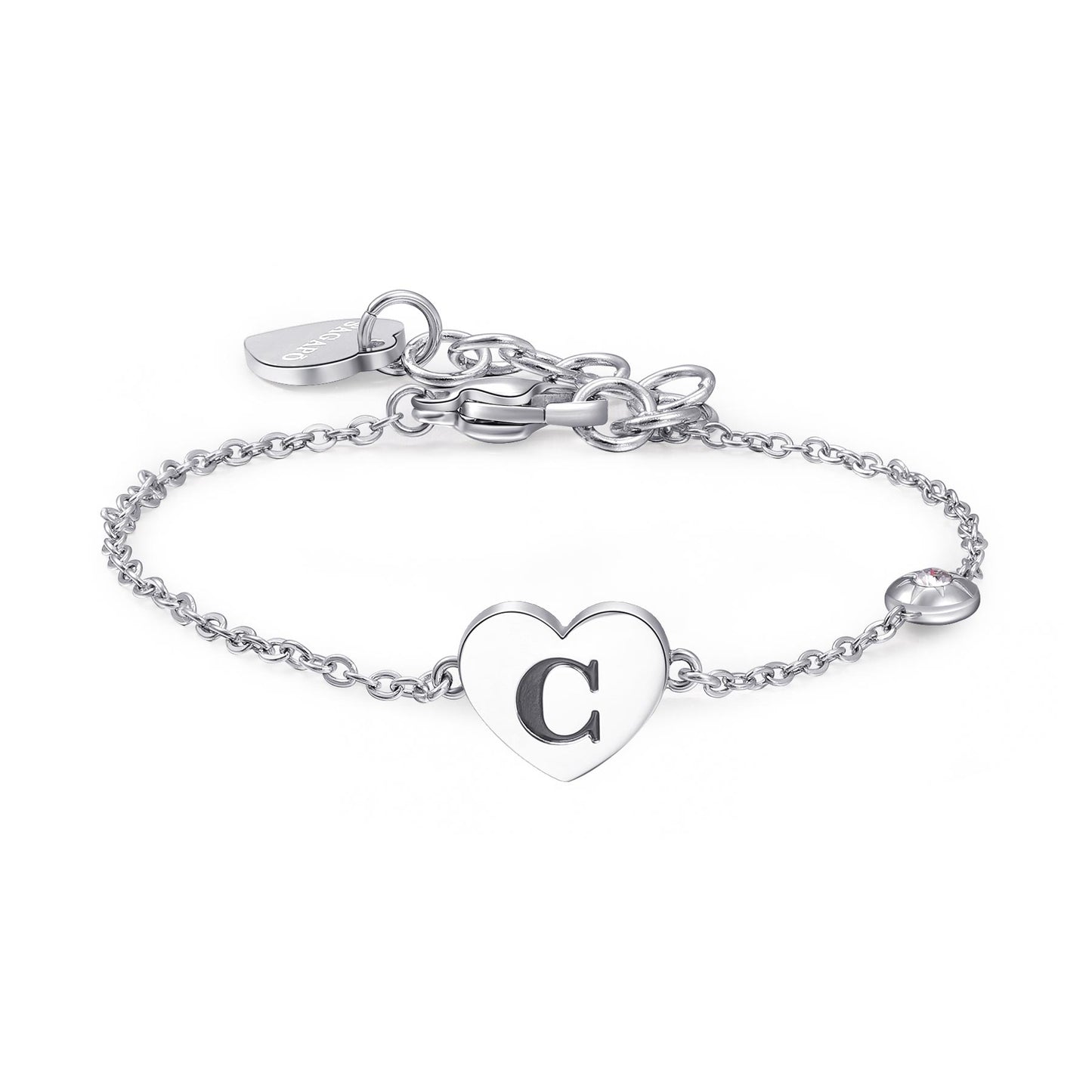 Bracciale Sagapò Click Acciaio Cuore Lettera C