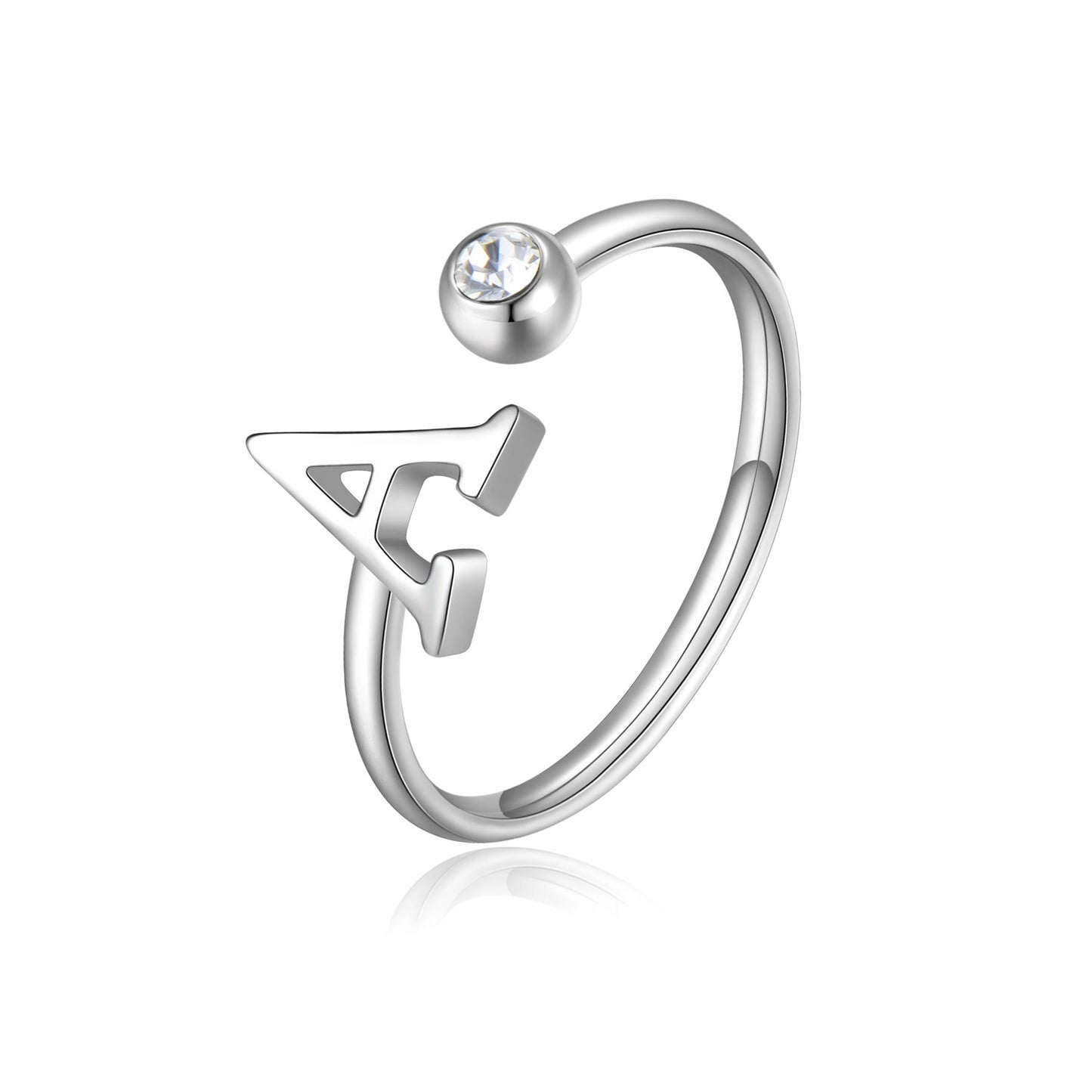 Anello Sagapò Click Lettera A e Cristallo