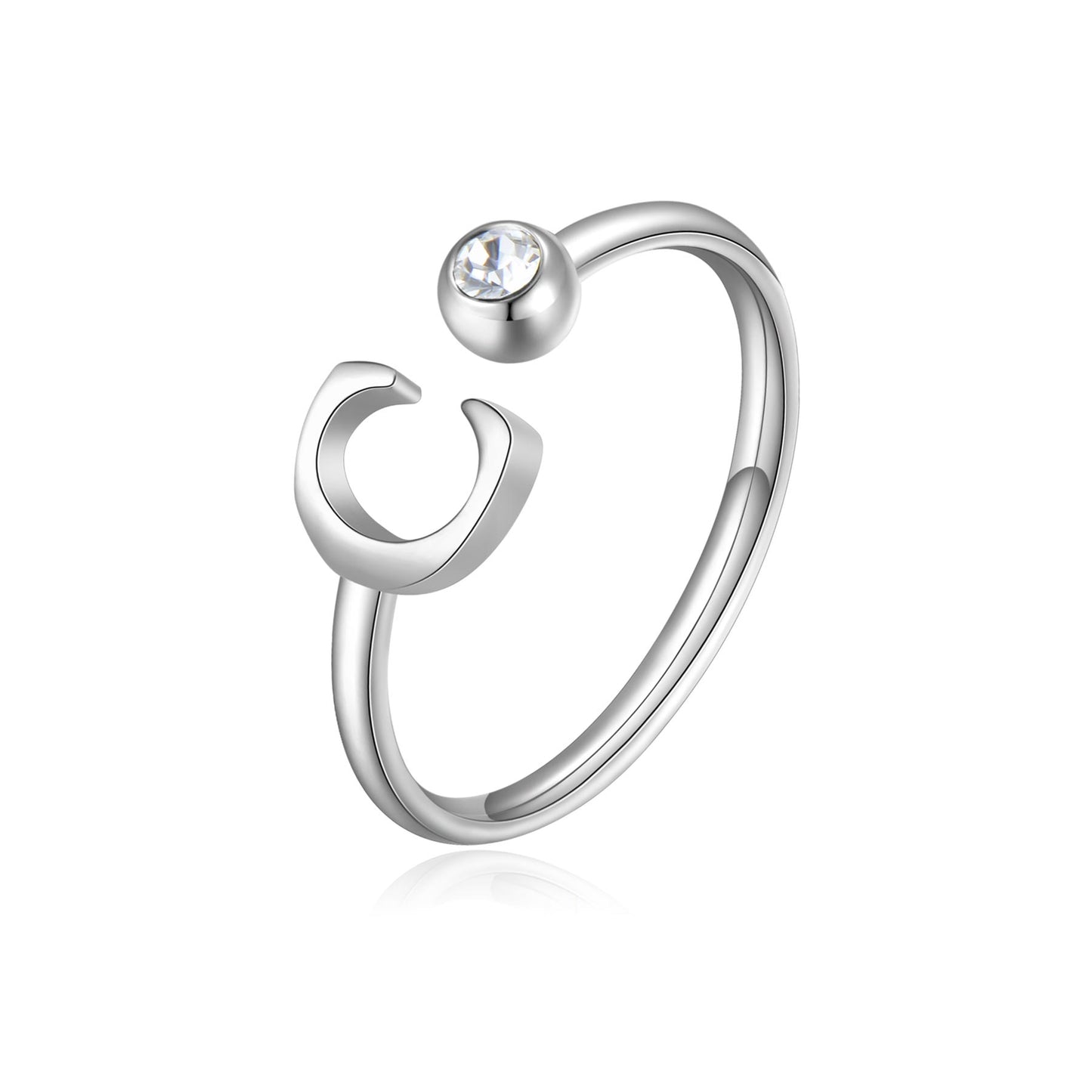 Anello Sagapò Click Lettera C