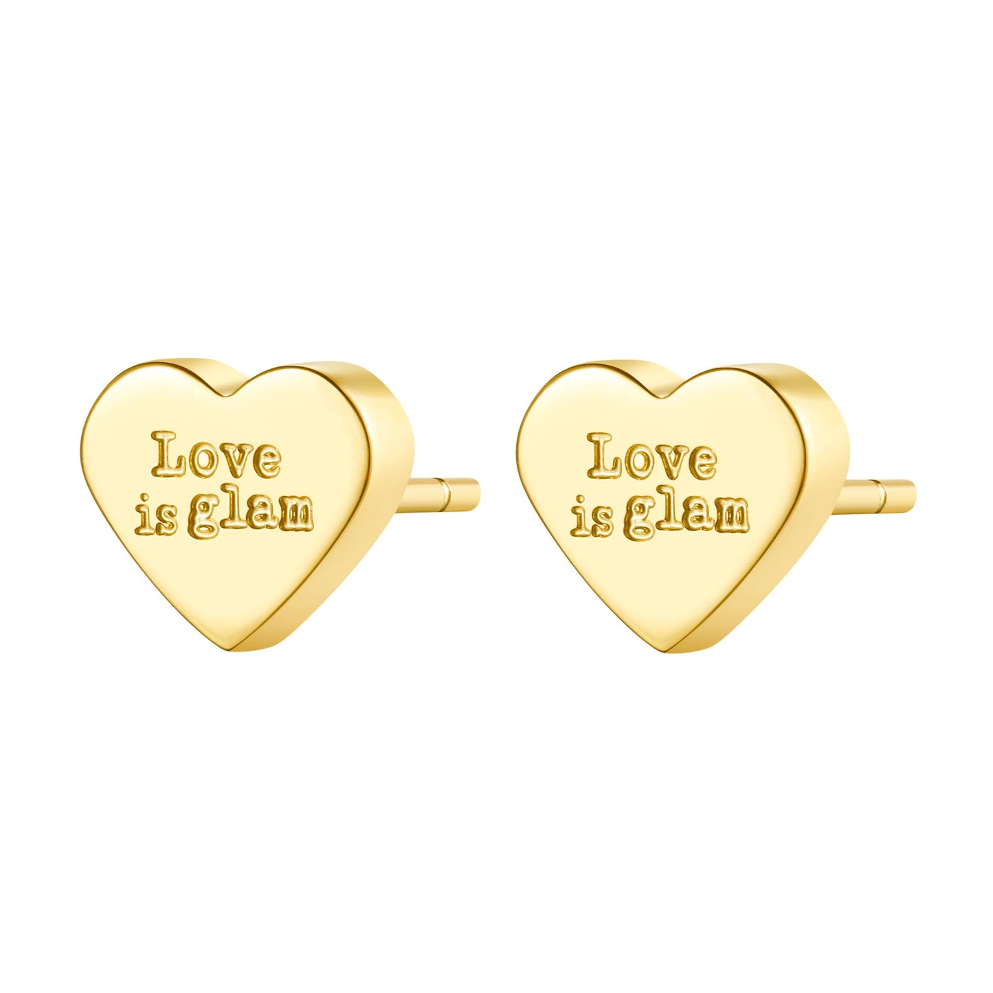 Orecchini Sagapò Click Pvd Oro Cuore Love is glam