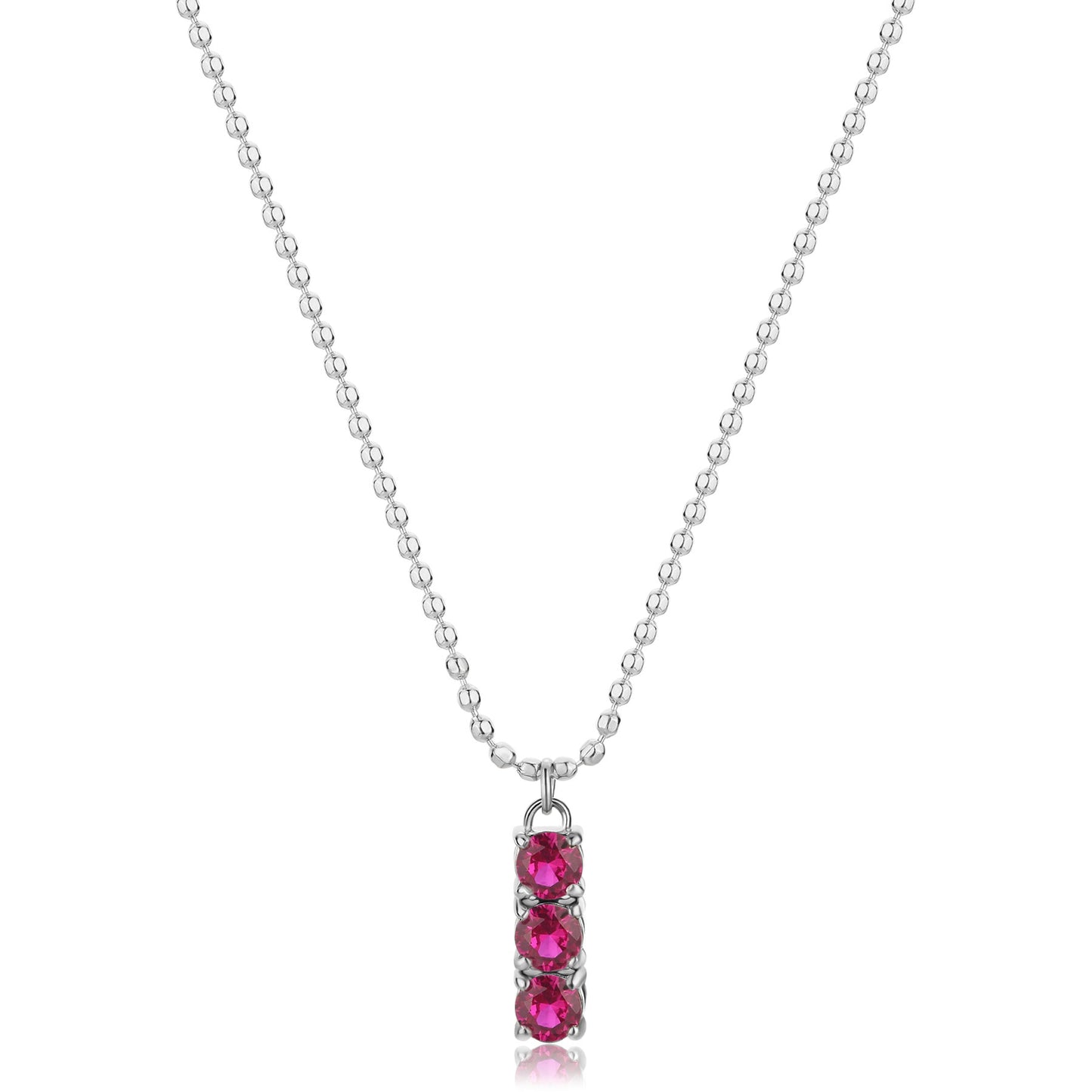 Collana Sagapò Dazzly In Acciaio Con Pendente Trilogy Fucsia