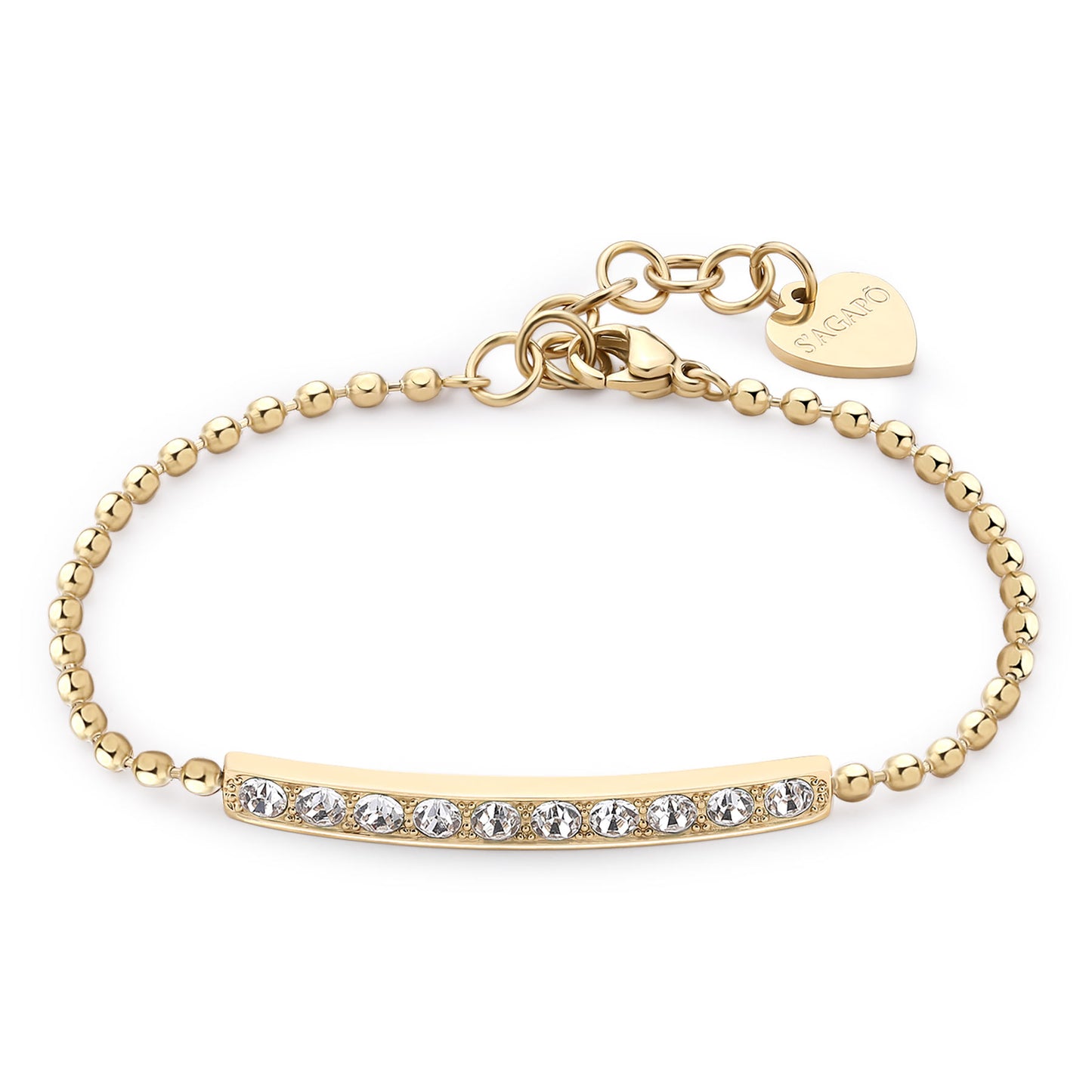 Bracciale Sagapò Dazzly Pvd Oro con Cristalli