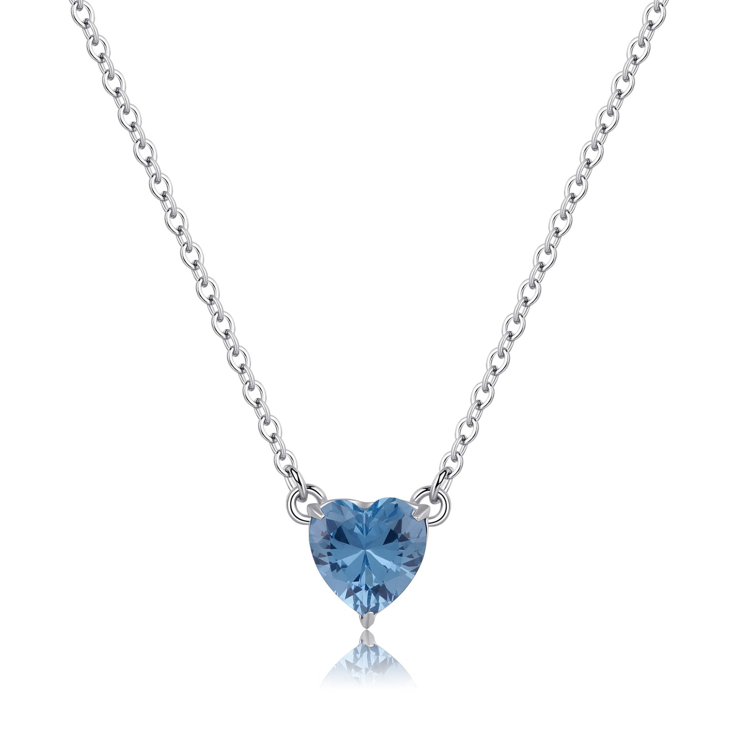 Collana Girocollo Sagapò Dazzly Acciaio Pendente Centrale Cuore Acquamarina