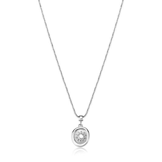 Collana Sagapò Feelings Acciaio Pendente Satinato Sole