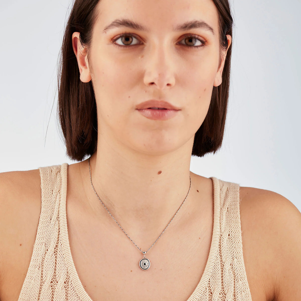 Collana Sagapò Feelings Acciaio Pendente Satinato Sole