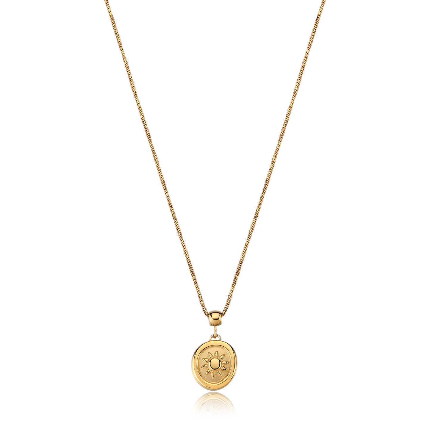 Collana Sagapò Feelings Pvd Oro Pendente Satinato Sole