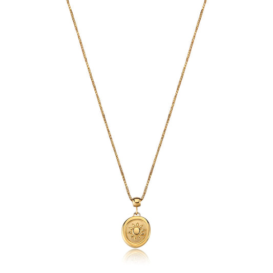 Collana Sagapò Feelings Pvd Oro Pendente Satinato Sole