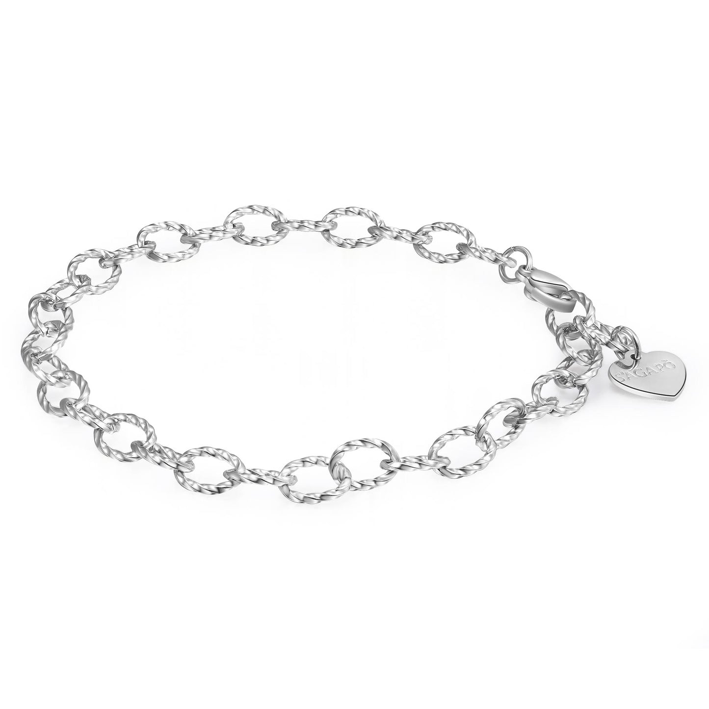 Bracciale Sagapò Chunky Bracciale In Acciaio Catena Forzatina Lavorata