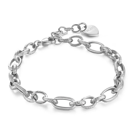 Bracciale Sagapò Chunky Bracciale In Acciaio A Catena Lavorata